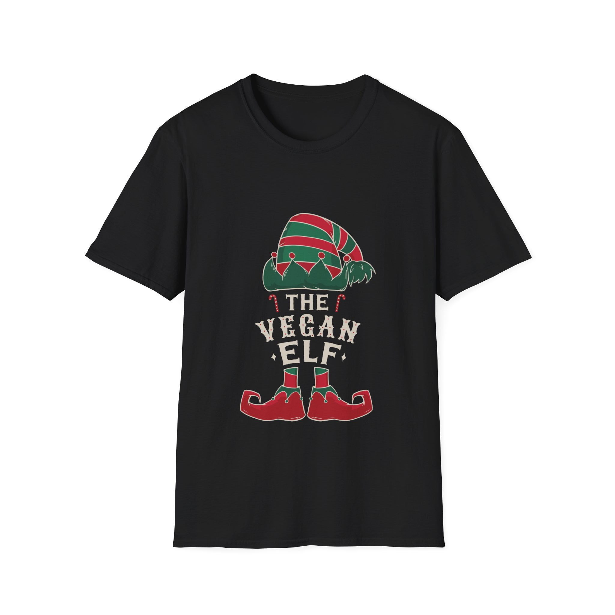 Vegan Elf Hat Boots Candy Cane Men Women Apparel