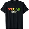 thumbnail image 1 of Vegan Fanboy Vegetable Lettering Cool Design Gift T-Shirt Black Medium, 1 of 4