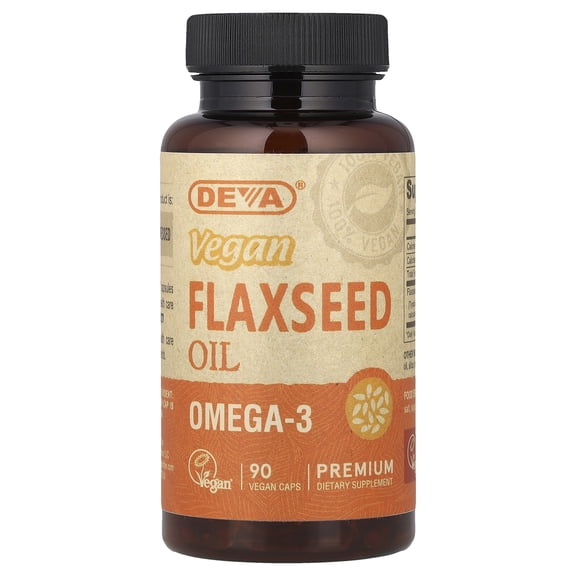 Vegan, Flaxseed Oil, Omega-3, 90 Vegan Caps