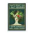 thumbnail image 1 of Vegan Girl Poster, Vegetarian Wall Art, Animal Lovers, Animal Activist, Wall Hanging Decor,Interior wall decoration, living room, frameless 12x16inch, 1 of 4