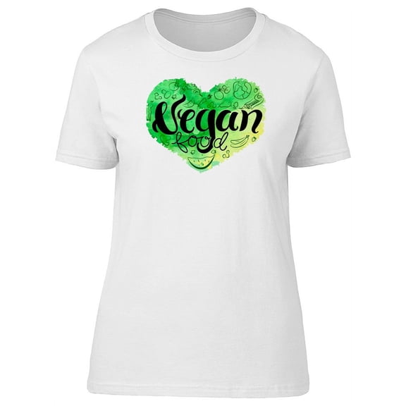 Vegan Heart Green T-Shirt Women -Image by Shutterstock, Female Medium