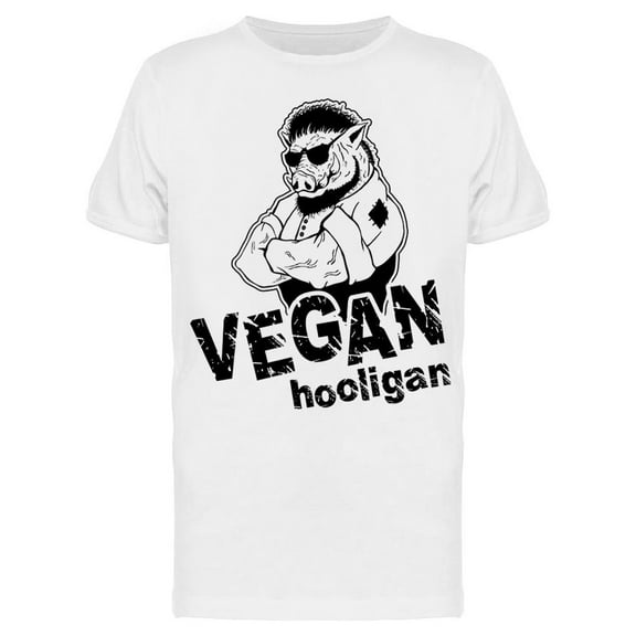 Vegan Hooligan Boar T-Shirt Men -Image by Shutterstock, Male XX-Large
