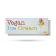 thumbnail image 1 of Vegan Ice Cream Vinyl Decal 2 Pack of 12 Inch x 5 Inch Weatherproof Heavy-Duty Adhesive Backing | Dairy-Free Desserts, Healthy Living, Professional Promotions | Made in USA, 1 of 6