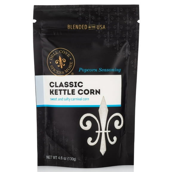 Vegan Kettle Corn Popcorn Seasoning - Sweet Popcorn Seasoning for Popcorn Machines - Dell Cove Spices, 4.6 oz