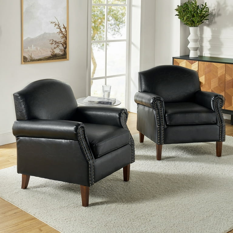 Club Chair Rolled Arm Chair With Ottoman SAM MOORE Accent Chair