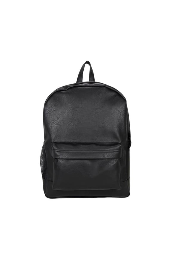 Vegan Leather Backpack - Black