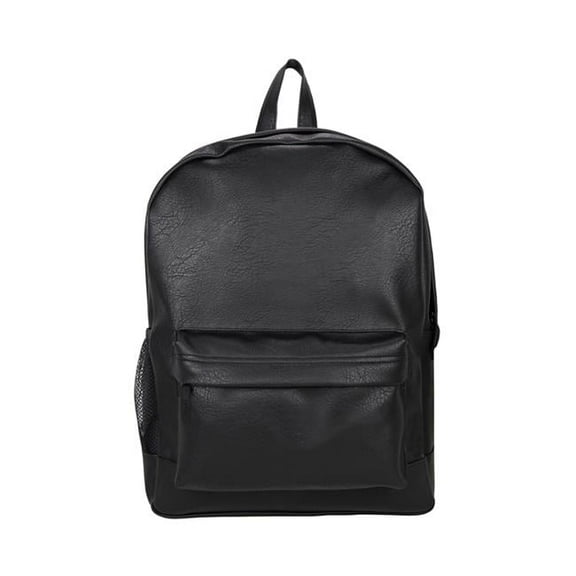 Vegan Leather Backpack - Black
