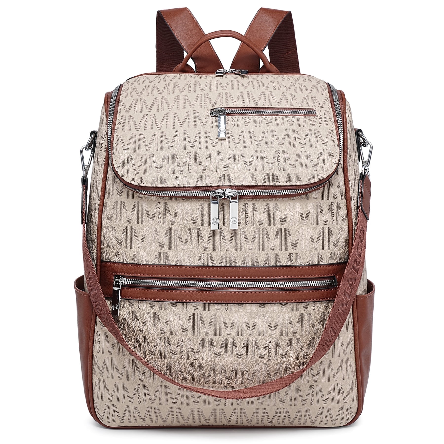 Vegan Leather Backpack Purse for Women 15.6 inch Laptop Bag 