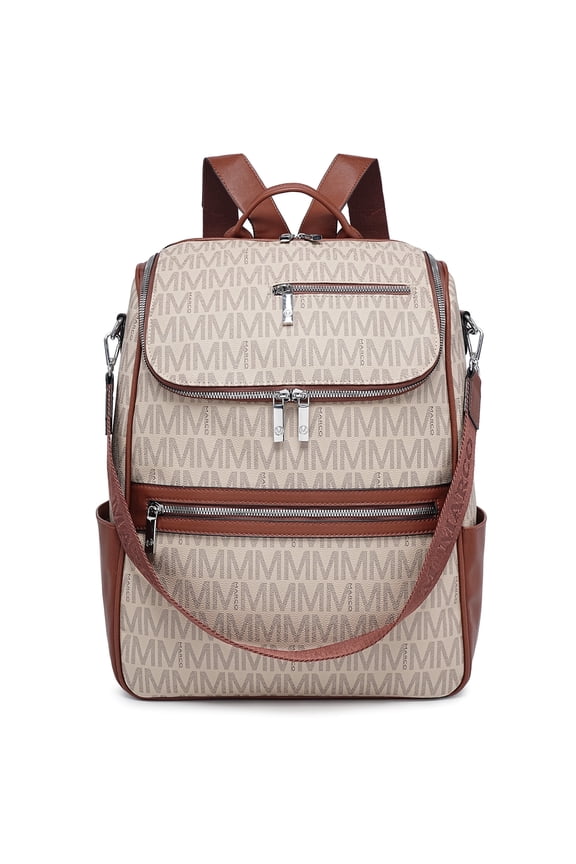 Vegan Leather Backpack Purse for Women 15.6 inch Laptop Bag Fashion Convertible Travel Backpack Ladies Work Shoulder Handbag