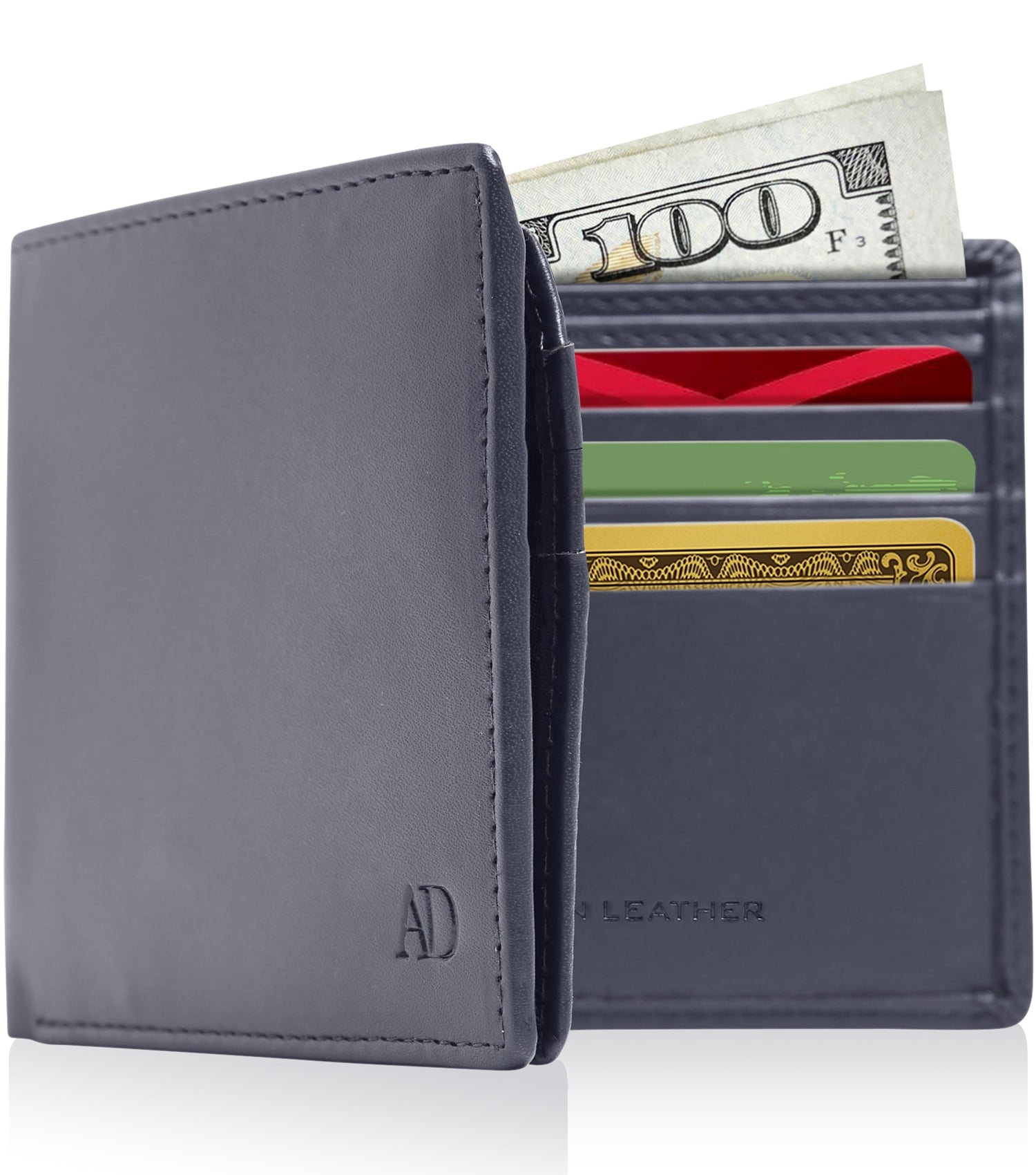 Textured Bi-Fold Wallet with Detachable Strap