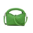 thumbnail image 1 of Vegan Leather Mini Woven Crossbody Shoulder Bag, 1 of 5