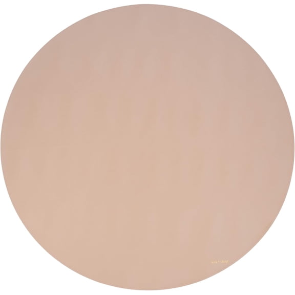 Vegan Leather Multipurpose Play Mat - Indoor Outdoor Picnic Beach or Splat Mat - Waterproof and Sand Proof Foldable Blanket (Circle (53"), Pink)