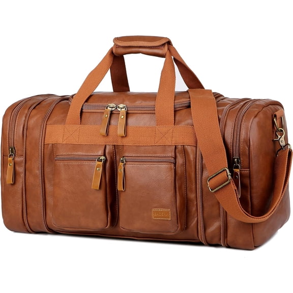 Vegan Leather Travel Duffel Weekender Bag Carry on Overnight Bag  Duffel bag For men and Women HB-21