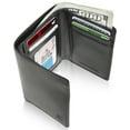 thumbnail image 1 of Vegan Leather Trifold Wallets for Men - Cruelty Free Mens Wallet with ID Window Gifts for Men, 1 of 6