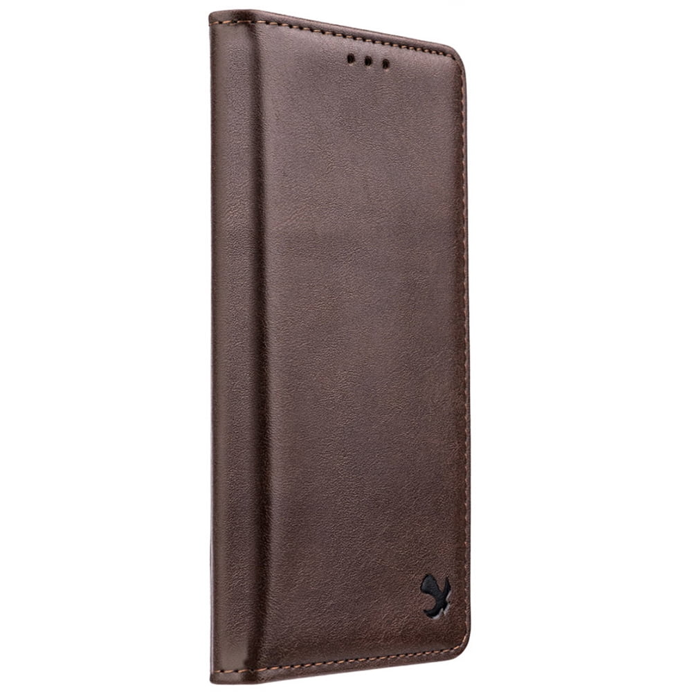 Vegan Leather Wallet Phone Stand Flip Case for Apple iPhone XR 6.1-inch (Brown) – Detachable, Magnet Closure, Card Money Slot, Kickstand, Quality Stitching