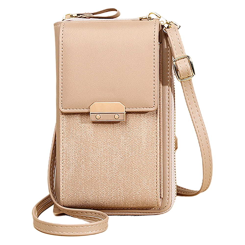 Vegan Leather Womens Crossbody Cell Phone Purse Holder Wallet