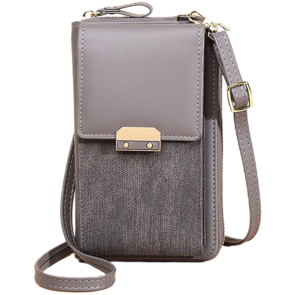 Vegan Leather Womens Crossbody Cell Phone Purse Holder Wallet