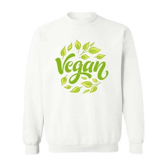 Vegan Leaves Sweatshirt Men -Image by Shutterstock, Male 4X-Large