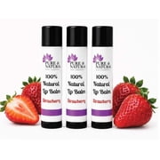 Pure & Natural Body Essentials Vegan Cream Lip Balm with Shea Butter, Strawberry