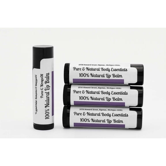 Pure & Natural Body Essentials Moisturizing Cream Lip Balm with Vegan, Unflavored