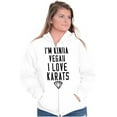 thumbnail image 1 of Vegan Love Karats Funny Diamond Lover Womens Plus Size Graphic Zipper Hoodie Brisco Brands 2X, 1 of 3