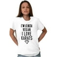 thumbnail image 1 of Vegan Love Karats Funny Diamond Lover Women's Graphic T Shirt Tees Brisco Brands X, 1 of 5