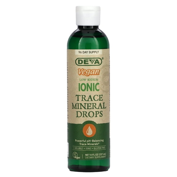 Vegan Low Sodium Ionic Trace Mineral Drops , 8 fl oz (237 ml), Deva , Supplementation