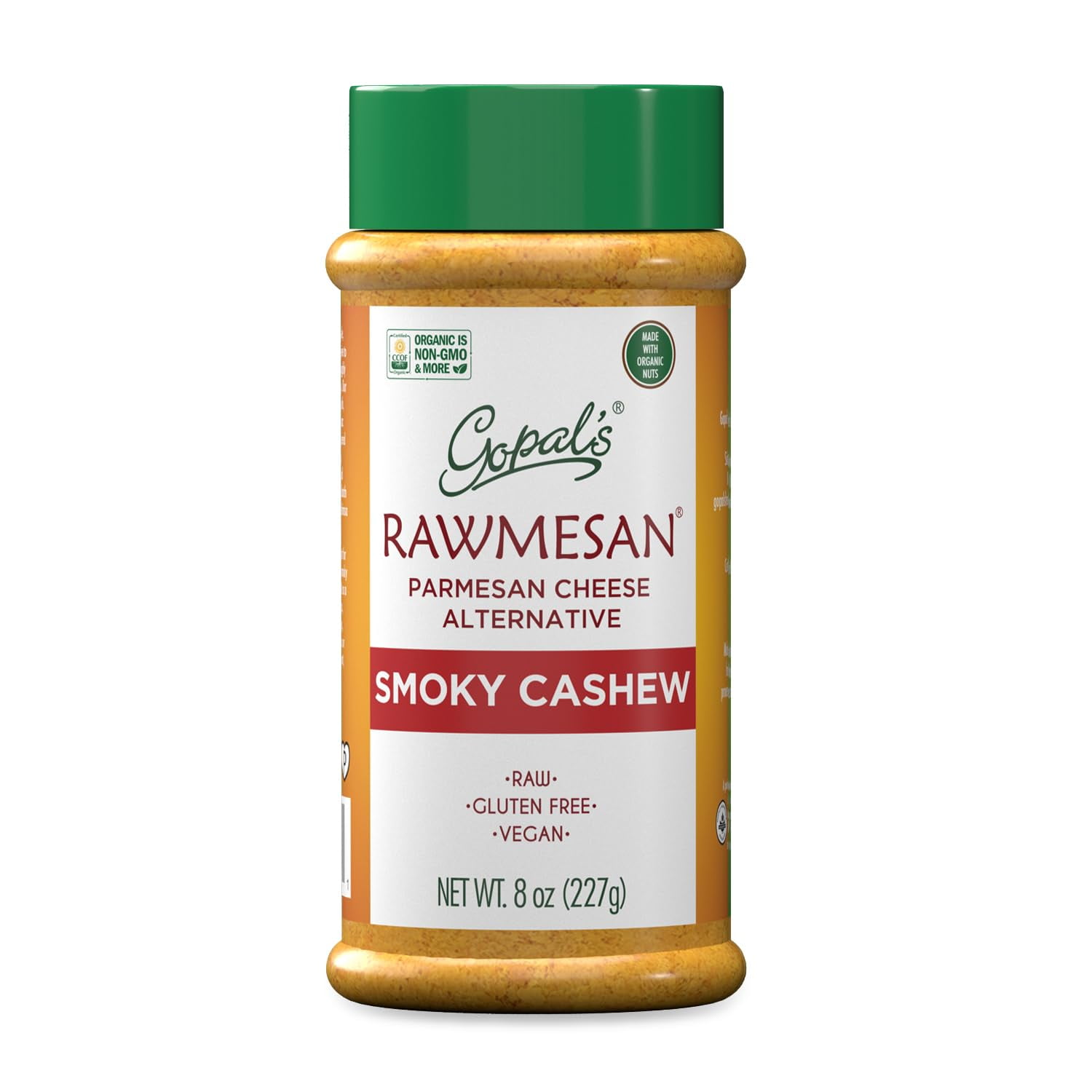 Vegan Nutritional Yeast Seasoning, MMF7 Gopal’s Smoky Cashew Rawmesan