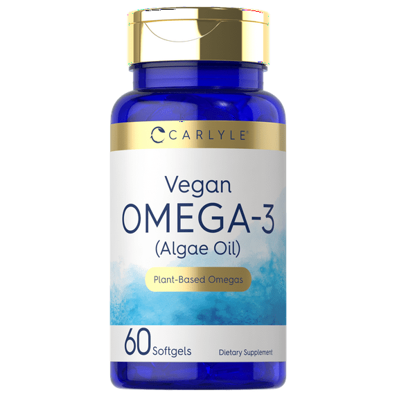 Vegan Omega 3 Supplement | 60 Softgels | from Algae Oil | by Carlyle