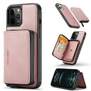 Vegan PU Leather Cover for Galaxy Tab Note 9 Case 2018, Allytech Shock Absorption Anti Scratch Magnetic Zipper Detachable Wallet Case for Samsung Galaxy Note 9 6.4 inch 2018, Pink