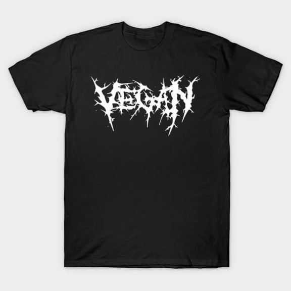 Vegan Passing Metal Style Logo Funny Extreme Typography Retro Plant-Based G4904 T-Shirt, for men and women, Up to Size 5XL