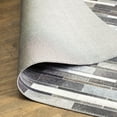 thumbnail image 1 of Vegan Patchwork Gray Black Brick Faux Hide/Cowhide Area Rug/Carpet, 1 of 5