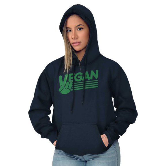 Vegan Peace Love Hippie Herbivore Hoodie Sweatshirt Women Men Brisco Brands M