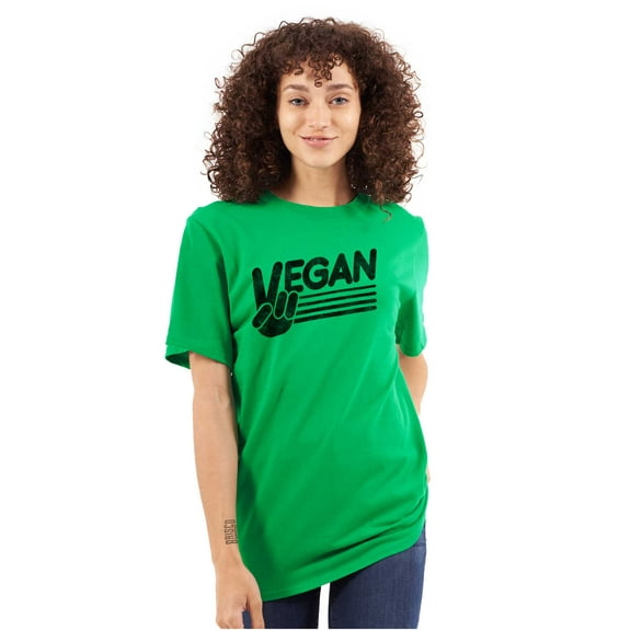 Vegan Peace Love Hippie Herbivore Men's Graphic T Shirt Tees Brisco Brands S
