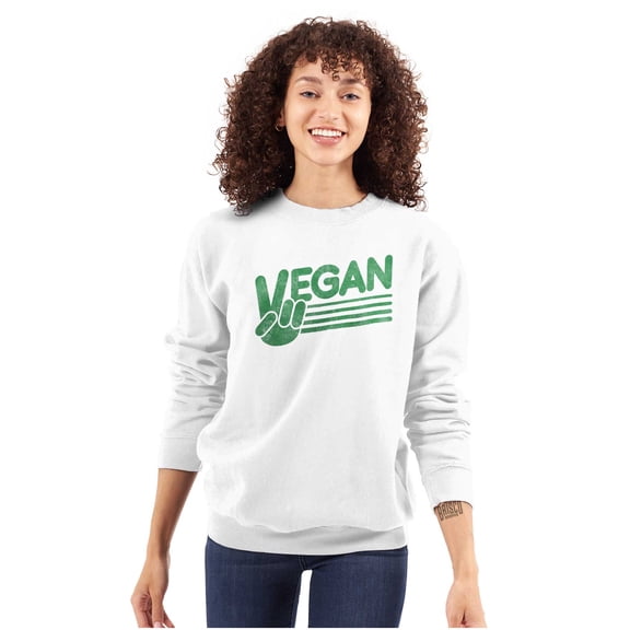 Vegan Peace Love Hippie Herbivore Sweatshirt for Men or Women Brisco Brands X