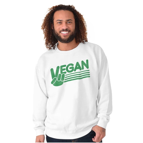 Vegan Peace Love Hippie Herbivore Unisex Plus Fleece Graphic Sweatshirt Brisco Brands 2X