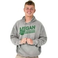 thumbnail image 1 of Vegan Peace Love Hippie Herbivore Unisex Plus Fleece Graphic Hoodie Brisco Brands 3X, 1 of 5