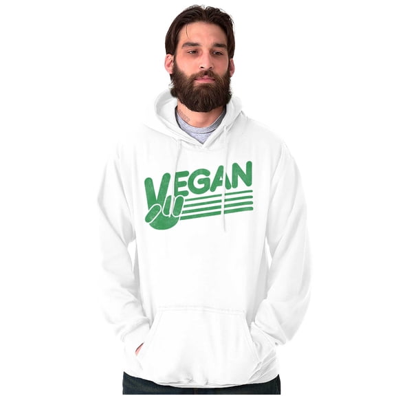 Vegan Peace Love Hippie Herbivore Unisex Plus Fleece Graphic Hoodie Brisco Brands 3X