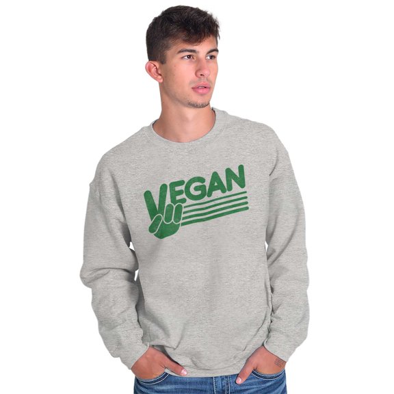 Vegan Peace Love Hippie Herbivore Unisex Plus Fleece Graphic Sweatshirt Brisco Brands 3X