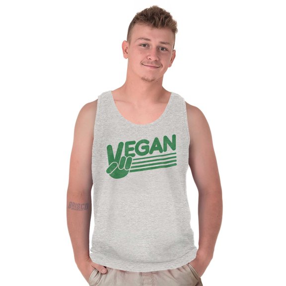 Vegan Peace Love Hippie Herbivore Plus Size Graphic Tank Top Brisco Brands 3X