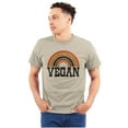 thumbnail image 1 of Vegan Rainbow Vegetarian Hippie Cute Plus Size Crewneck Graphic Tee Shirt Brisco Brands 3X, 1 of 5