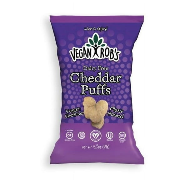 Vegan Robs 3.5 oz Dairy Free Cheddar Puffs - 12 Piece