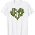 thumbnail image 1 of Vegan Saying Heart Shape Design / Promote Plant Based Diet T-Shirt mens t shirt，white，women，funny，misfits，men，journey, 1 of 4