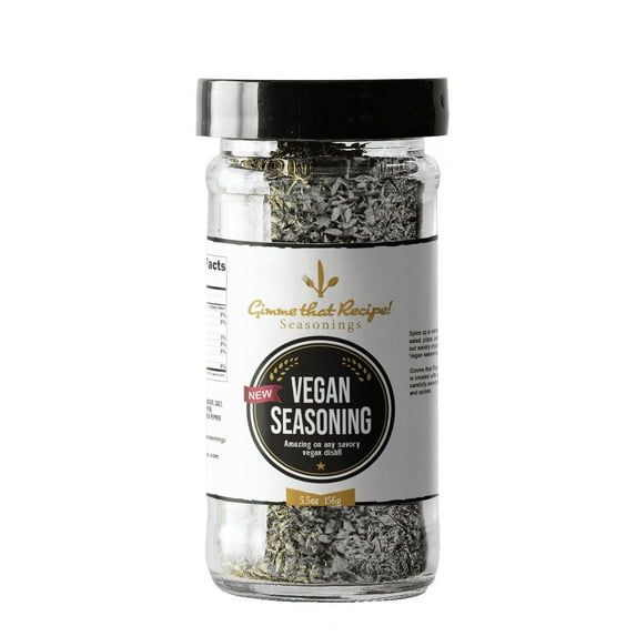 Vegan Seasoning | Gimme that Recipe! Seasonings Vegan Seasoning | Great on Savory Vegan Dishes | Best Vegan Seasoning | 5.5 oz Shaker Bottle