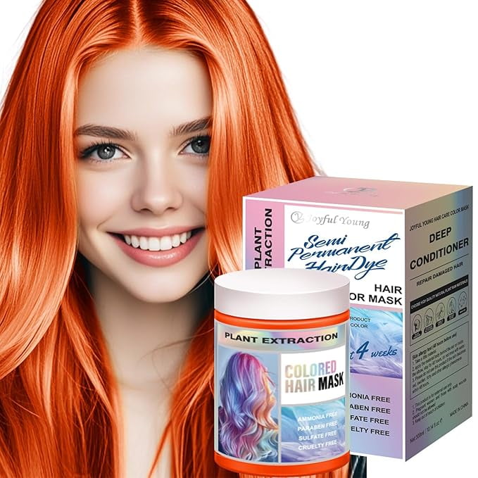 Vegan Semi Permanent Hair Color Mask - Color Depositing Conditioner for ...