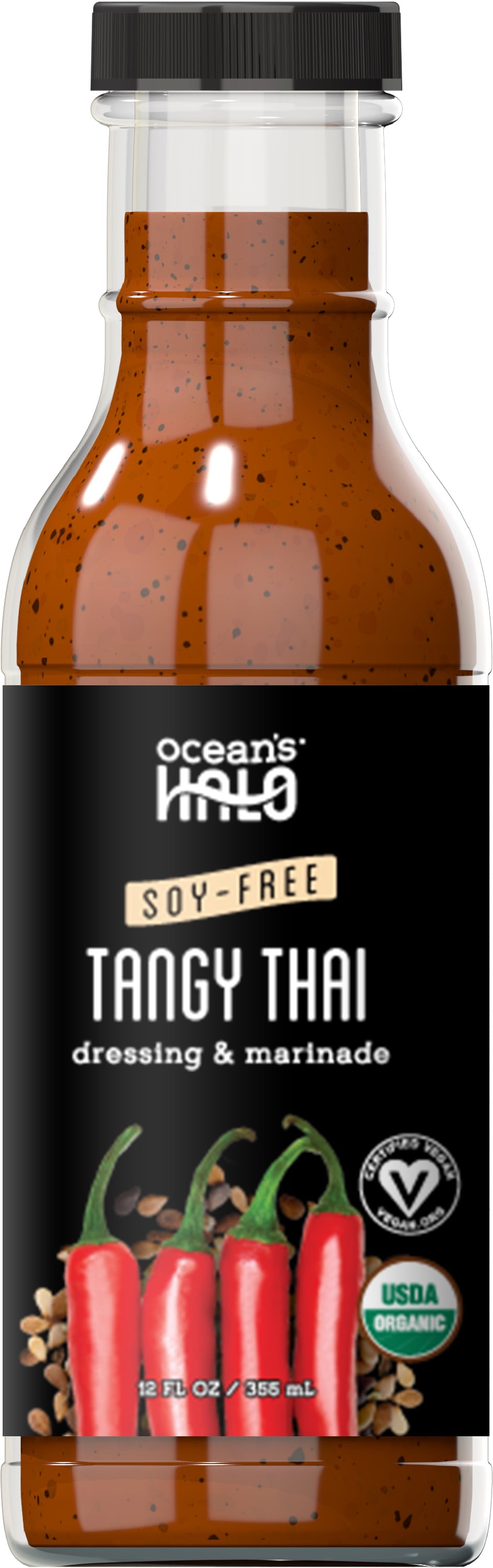 Vegan Tangy Thai Salad Dressing, Ocean's Halo, Organic, Soy Free, Spicy, 12 fl oz