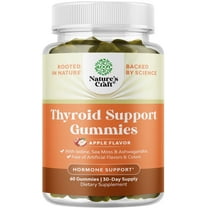 Vegan Thyroid Support Gummies with Sea Moss - Comprehensive Gelatin-Free Non-GMO Thyroid Support for Men and Women with Iodine Selenium and Other Potent Vitamins - 60 Gummies