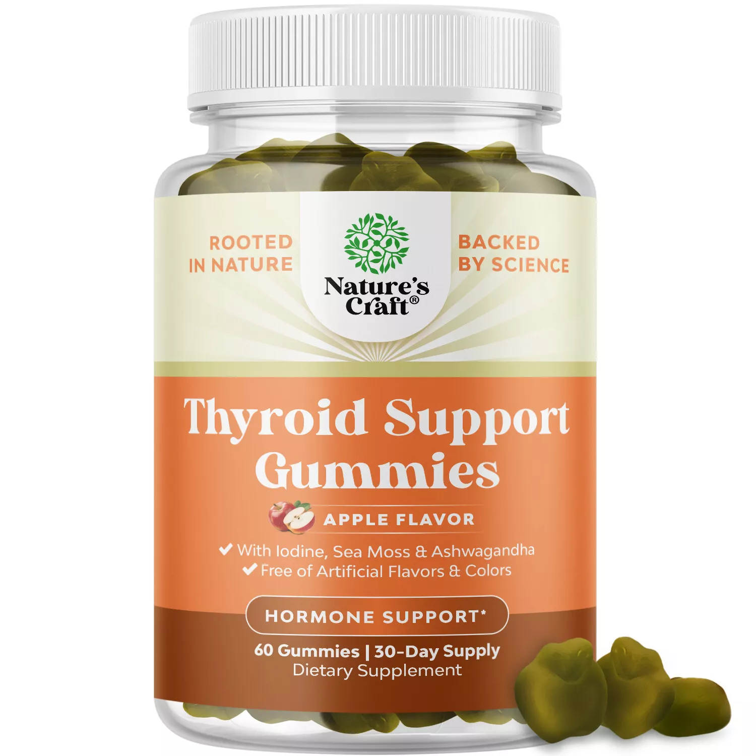 Vegan Thyroid Gummies with Sea Moss for Comprehensive Thyroid Support