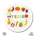 thumbnail image 1 of Vegan Veggies Fruits Circle - 8" Vinyl Sticker - For Car Laptop I-Pad - Waterproof Decal, 1 of 1