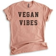thumbnail image 1 of Vegan Vibes Shirt, Unisex Women's Men's Shirt, Vegan Shirt, Veganism Shirt, Heather Sunset, XX-Large, 1 of 6